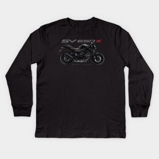 Suzuki XV650X 20 black, sl Kids Long Sleeve T-Shirt